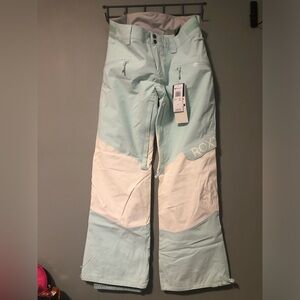 Women’s Size M Roxy Snow Pants Baby Blue and White